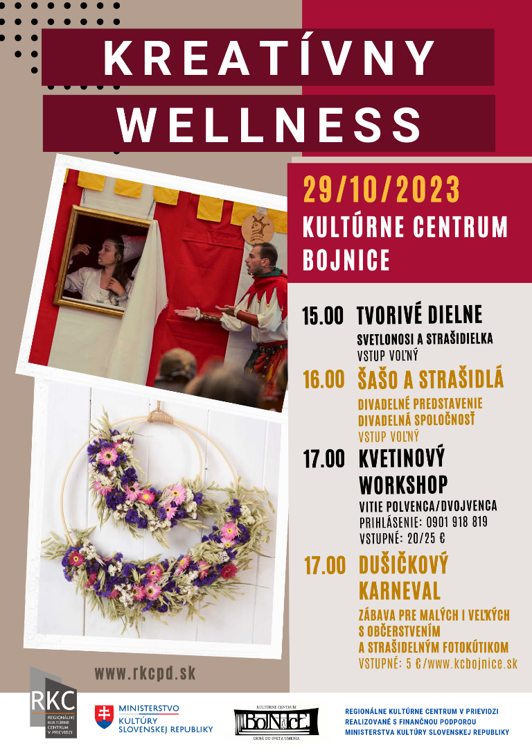 Kreatívny wellness 2023 Bojnice - plagát